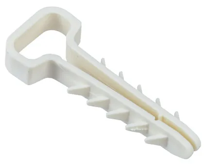 Дюбель-хомут 6х12мм для плоского кабеля нейлон белый (25шт) IEK