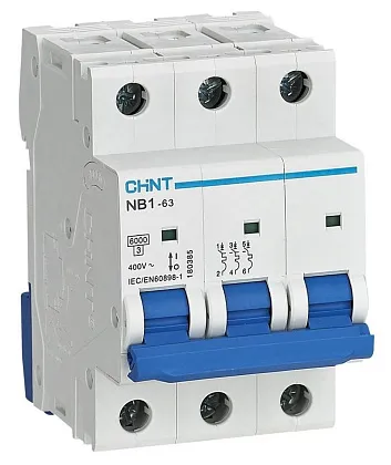Автоматический выключатель NB1-63 C2/3 6кА CHINT