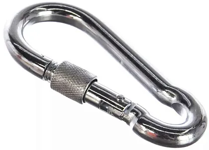 Карабин пожарный DIN5299 D с фиксатором  9мм (в упак. - 50 шт.) ПСК