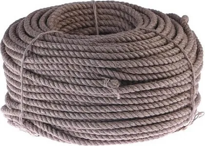 Канат джутовый 4 мм крученый (30м) (Стройбат)