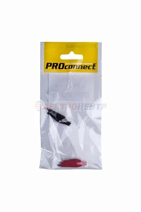 Зажим "крокодил"  5А 40мм в изоляции PROCONNECT (пакет боб) 2шт., уп