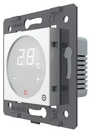 Терморегулятор сенсорный для теплого пола Серый (механизм) Livolo