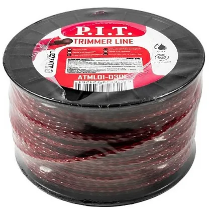 Леска для триммера двухцветная 3LB 3,0 мм, бухта 180м P.I.T.