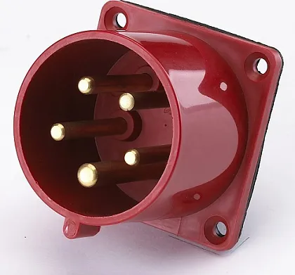 Вилка встраиваемая 32A 5п (3P+N+PЕ) 625 IP44, 380В, TDM