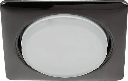 Светильник под лампу GХ53 квадр. 220V, 13W черный металл ЭРА