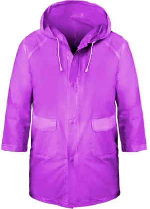 Дождевик детский (4-6 лет) фиолетовый ПВХ с капюшоном (на кнопках), Komfi/50