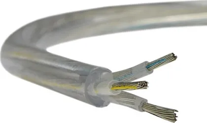 Провод круглый AR ПВХ 3*0,5 прозрачный с индикацией