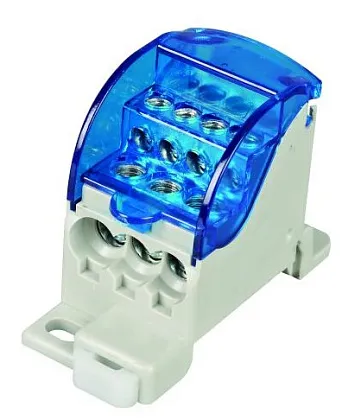 Распределительный блок на DIN-рейку РБЛ "Лесенка"-160 1П 160А (1x70+1x16/6x16)