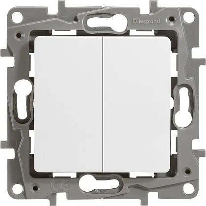 Выключатель 2-кл. Белый ETIKA LEGRAND