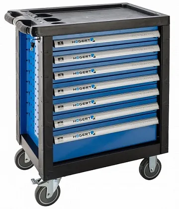 Тележка (тумба) для инструмента, 7 ящиков(6 ящ высотой 75 мм и 1 ящик высотой 154 мм;) HOEGERT