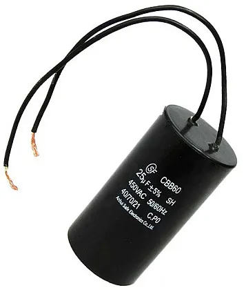 Конденсатор CBB60 25uF 450V WIRE (SAIFU)