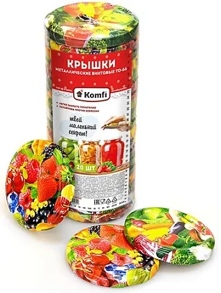 Крышка для банок винтовая 82мм, в уп. 20 шт. "Калейдоскоп", уп