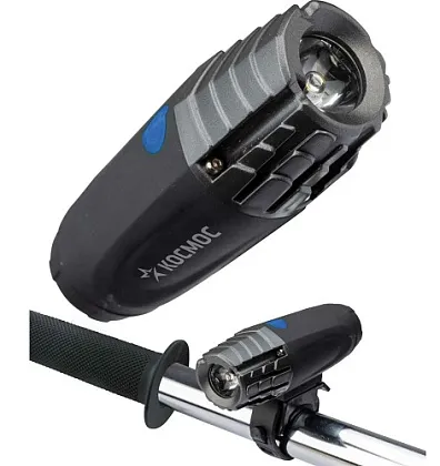 Фонарь велосипедный КОСМОС (KOC402B)/1ВтLED/с коллиматорной линзой/3xAAА/ABS-пл/держатель-крепление