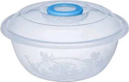 Таз пластмассовый 11л "Изобилие" круглый с крышкой н