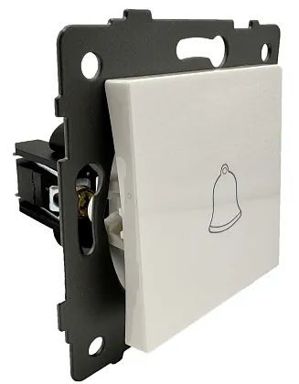 Выключатель звонка 1-кл. белый A-005W "Аура" AWSproducts