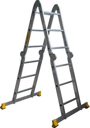 Лестница алюминиевая трансформер 4*3 шарнирная профессионал (ALUMET)