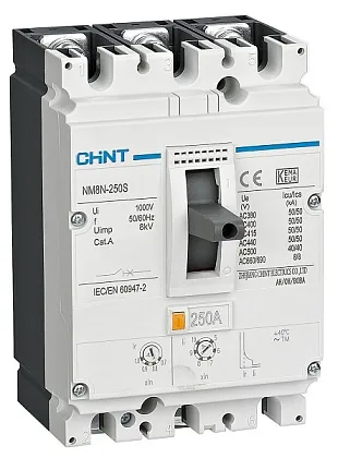 Автоматический выключатель NM8N-250S 160А 50кА 3p.TM рег. расцеп.CHINT