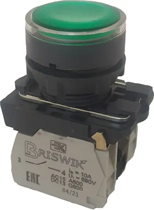 Кнопка КМЕ 4610м-Л 220В крас. IP65 10А 1но Briswik