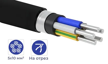 Кабель АВБШвнг(A)-LS 5*10 (0,66 кВ)
