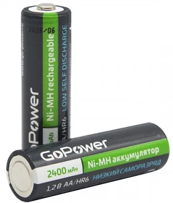 Аккумулятор AA 2400mAh Ni-Mh GOPOWER BL-2, ком