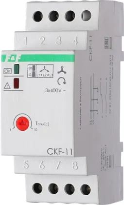 Реле контроля и чередования фаз CKF-11 (3ф, 10А, рег. времени откл)