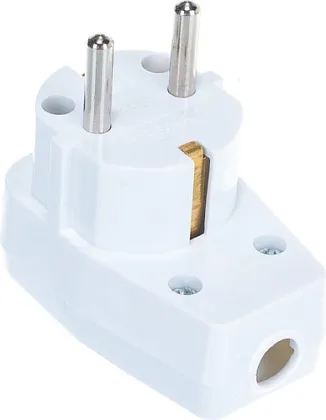 Вилка с выключателем с/з 16А Белая UNIVersal