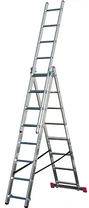 Лестница алюминиевая трехсекционная 3* 8 CORDA (010384) (KRAUSE)