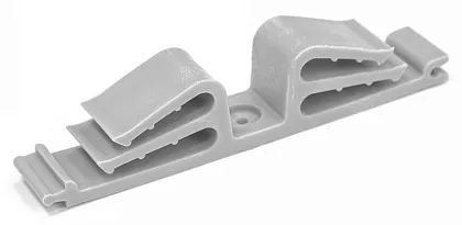 Держатель круглого кабеля двусторонний на 12 мест серый (25шт/уп) Промрукав