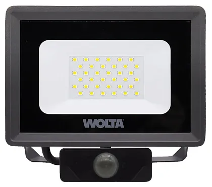 Прожектор LED 30Вт 5700K IP65 2700лм с датчиком WOLTA