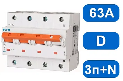 Автомат PLHT-D 63/3N (D) 63А, 3+N