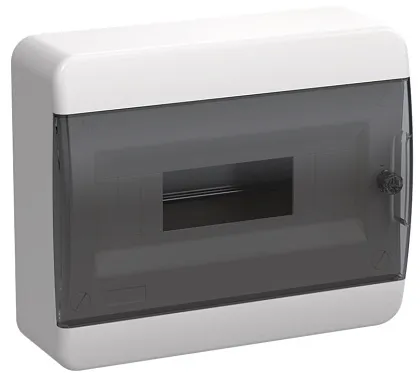 Щит навесной пласт ЩРН-П-12 IP41 черная прозрачная дверь TEKFOR IEK