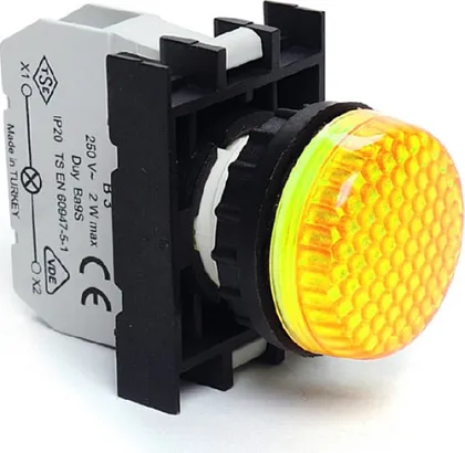 Индикатор LED жёлтый CP0S0XS 100-230В AC IP65 Emas