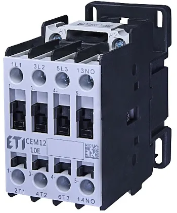 Контактор CEM12.10 (кат.220V АС, 12А, 5,5кВт 1но) ETI