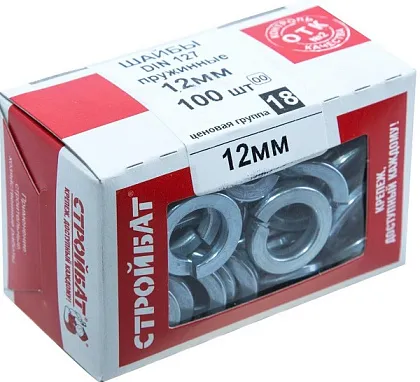 Шайба М12 гровер DIN127 цинк (100 шт.) (Стройбат)