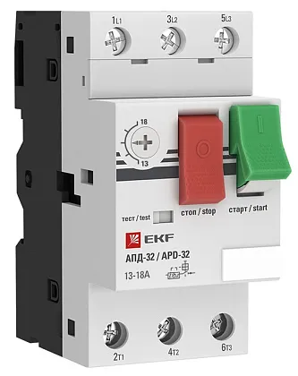 Авт. защиты эл. двигателя АПД-32 (13-18А)  PROXIMA EKF