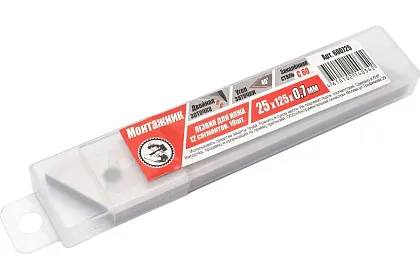 Лезвие сменное, 25 мм 10 шт/уп "Монтажник", ком