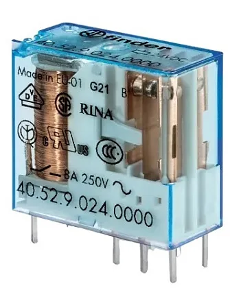 Миниатюрное реле 40.52.9.012.0000 12DC, 2гр.к. 8А (FINDER)