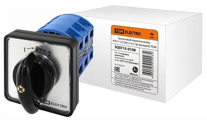 Переключатель кулачковый КПУ11-25/203 (1-0-2 3р (возврат)) TDM