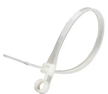 Хомут 4,8*200 белый нейлон с монтажным отверст (100 шт.) (СиайГрупп), уп