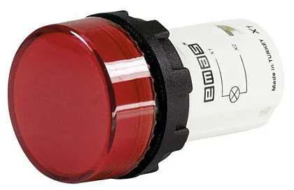 Индикатор LED моноблок. MBSD024K 24 В крас. IP50 Emas