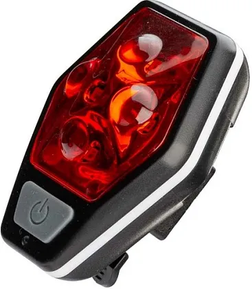 Фонарь велосипедный задний КОСМОС(KOC401B)/4REDLED/2xAAA/ABS-пл/держатель-крепление/зажим на корпусе