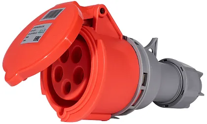 Розетка переносная 32A 5п (3P+PE+N) SLN-225 IP44, 380В, AWSPRODUCTS