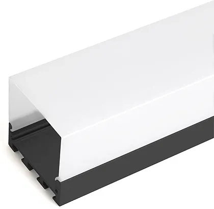 Профиль накладной 42х45мм, алюминиевый, черный, 2м, CAB268 (в комплекте 2 заглушки) FERON