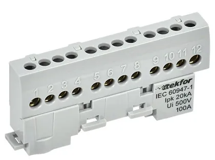 Шина L "фаза" изолированная на универсальном держателе 6х9-12-Ср IEK