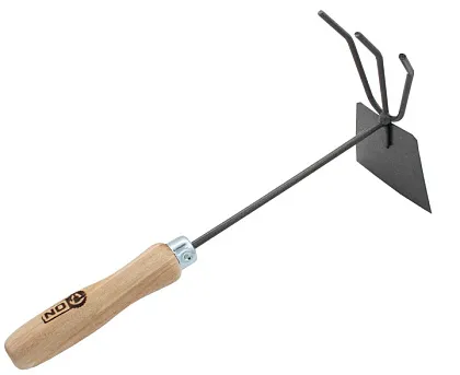 Рыхлитель 3 + мотыжка комбинированные, п/о, деревянная ручка ON