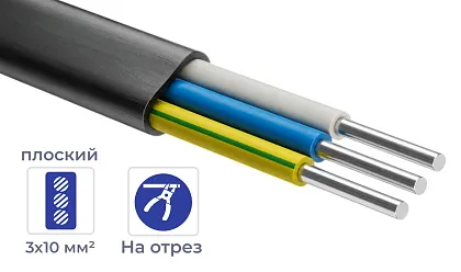 Кабель АВВГпнг(A)-LS 3*10