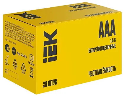 Батарейка LR03 ALKALINE IEK BOX-28, уп