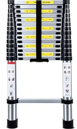 Лестница алюминиевая телескопическая 15 ступеней  (TLS 4.4) (ALUMET)