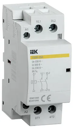 Контактор модульный КМ40-20М (кат.230V AC 40А 2но) IEK