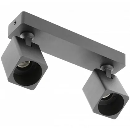 Спот RENO под лампу GU10 IP20 двойной квадратный черный GTV